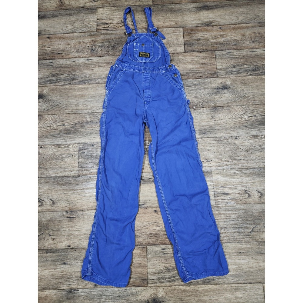 Vintage 70's Washington Dee Cee Blue Cotton Overall Made in USA 29 x 33 Workwear